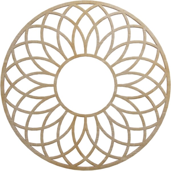 Ekena Millwork Cannes Wood Fretwork Pierced Ceiling Medallion, Hickory, 22"OD x 7 1/2"ID x 1/4"T CMWP22X22X0250CNHI - main